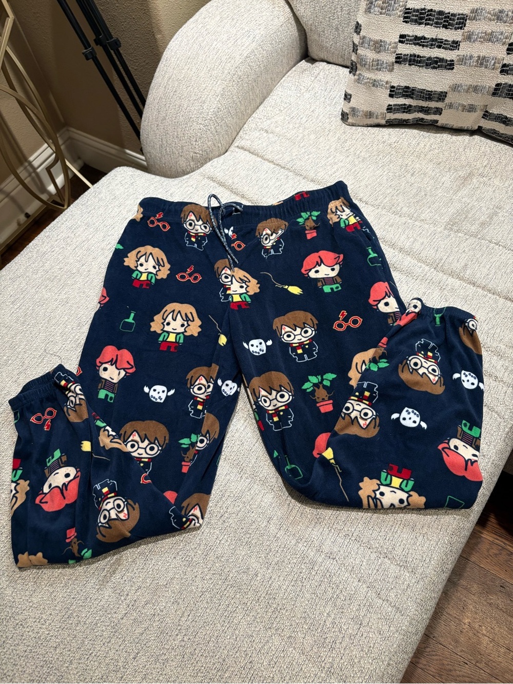 Navy Character Print Women’s Pajama Pants - Unbranded